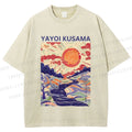 Unisex Yayoi Kusama Creek Printed Washed Tee