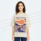 Unisex Yayoi Kusama Creek Printed Washed Tee
