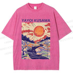Unisex Yayoi Kusama Creek Printed Washed Tee