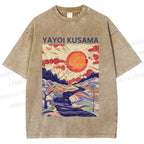 Unisex Yayoi Kusama Creek Printed Washed Tee