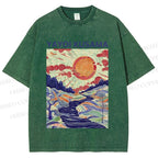 Unisex Yayoi Kusama Creek Printed Washed Tee