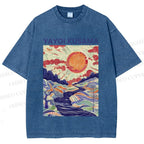 Unisex Yayoi Kusama Creek Printed Washed Tee