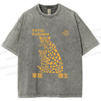 Unisex Yayoi Kusama Panthers Printed Washed Tee