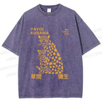 Unisex Yayoi Kusama Panthers Printed Washed Tee