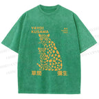 Unisex Yayoi Kusama Panthers Printed Washed Tee
