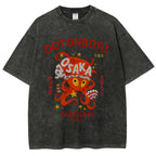 Osaka Dotonbori Vintage Wash Japanese Design T-Shirt