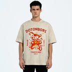 Osaka Dotonbori Vintage Wash Japanese Design T-Shirt