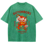 Osaka Dotonbori Vintage Wash Japanese Design T-Shirt