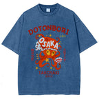 Osaka Dotonbori Vintage Wash Japanese Design T-Shirt