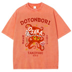 Osaka Dotonbori Vintage Wash Japanese Design T-Shirt