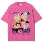 Unisex Dragon Ball Goku Vegeta Printed Washed Tee