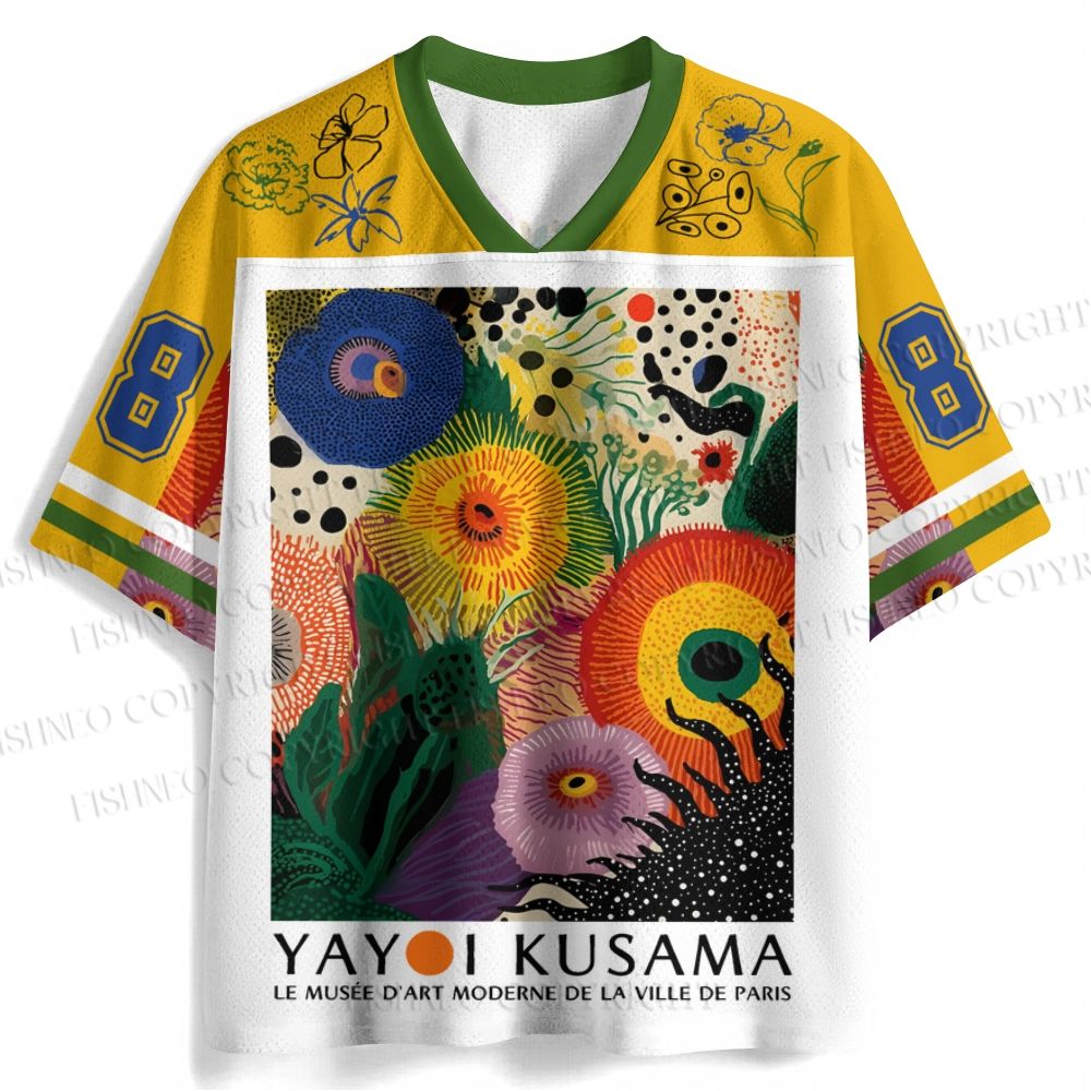 Yayoi Kusama Eye Flowers Jersey Shirts
