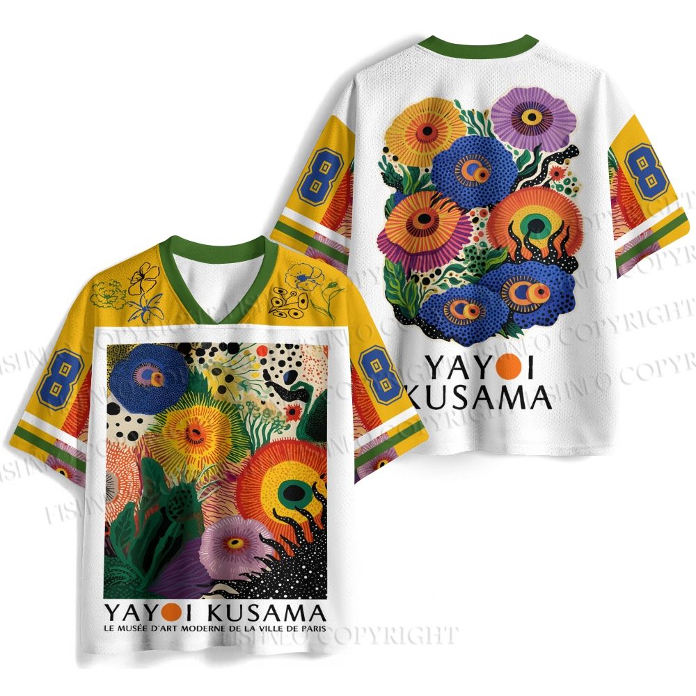 Yayoi Kusama Eye Flowers Jersey Shirts