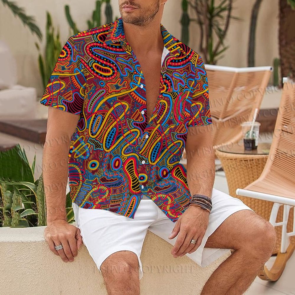 Vintage Geometry Hawaiian Shirt