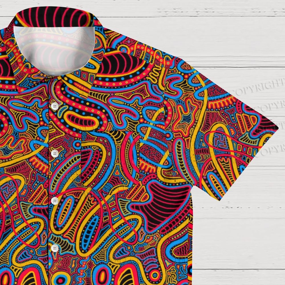 Vintage Geometry Hawaiian Shirt