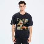 Cat Play Game Meme Washed T-Shirt