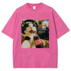 Cat Play Game Meme Washed T-Shirt