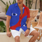Blue And Red Eyes Hawaiian Shirt