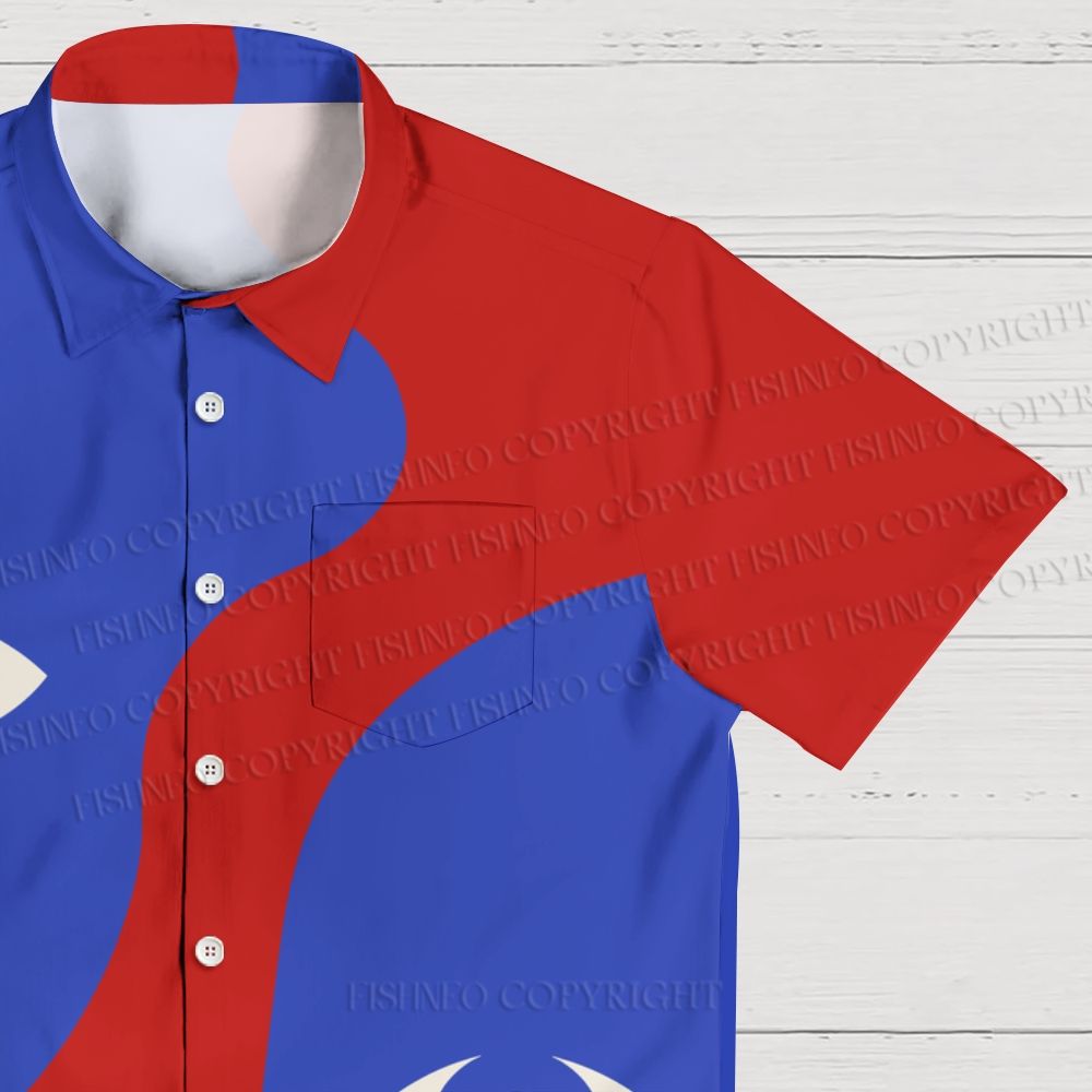 Blue And Red Eyes Hawaiian Shirt