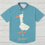 Minimalist Goose Printed Hawaiian Shirt