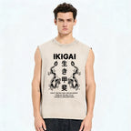 Reason for living  Dragon Vintage Distressed Washed Tank Top