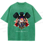 Unisex The Ghost in the Shell Printed Washed Tee