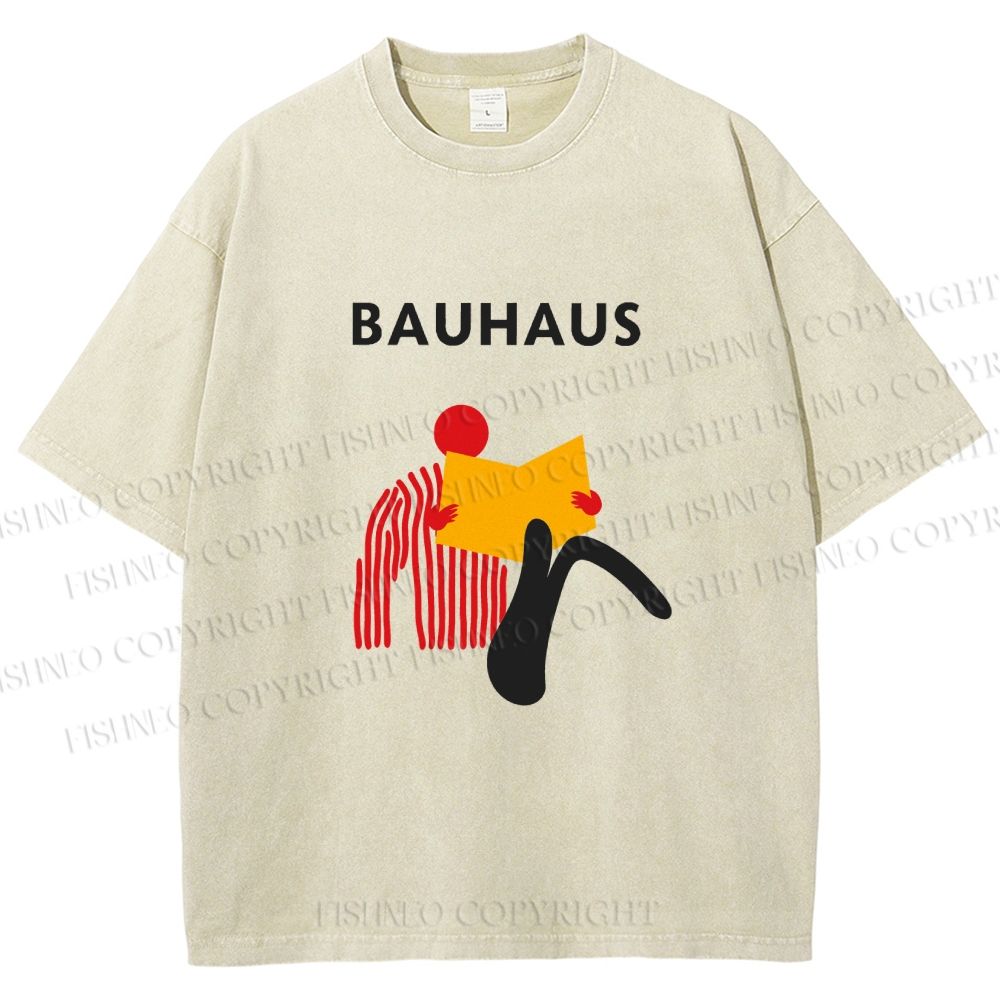 Unisex Bauhaus Reader Printed Washed Tee