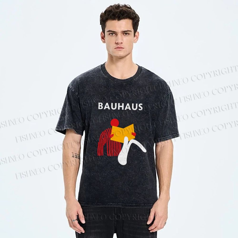 Unisex Bauhaus Reader Printed Washed Tee