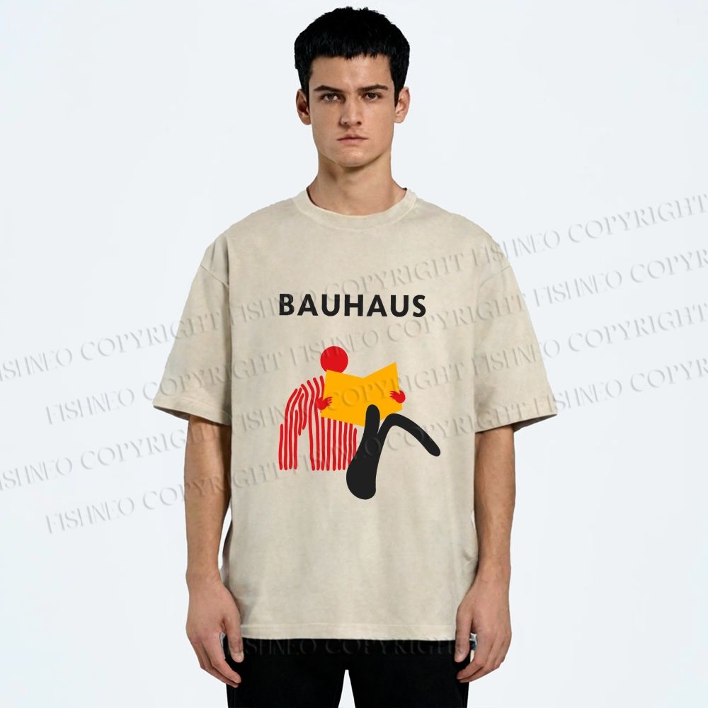 Unisex Bauhaus Reader Printed Washed Tee