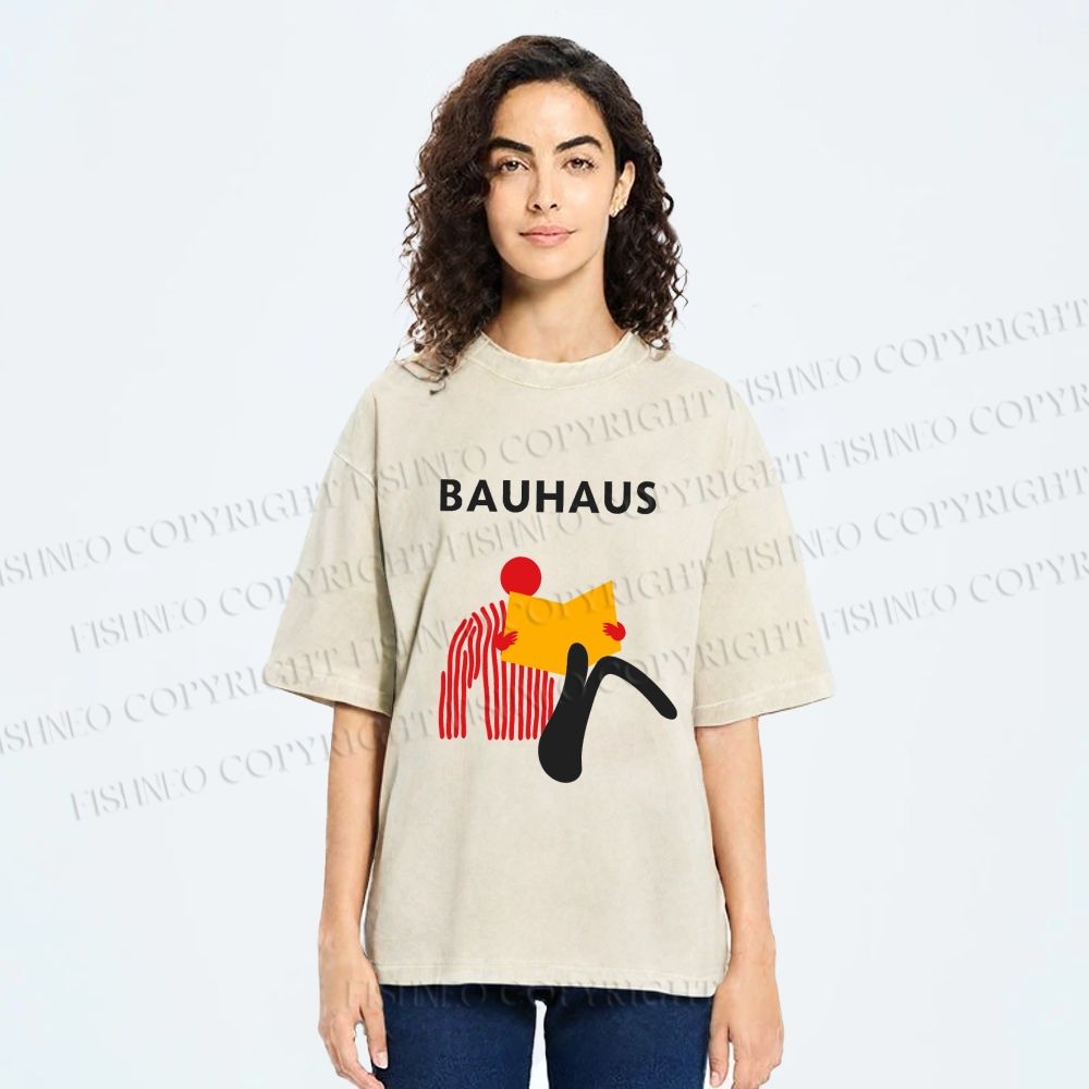 Unisex Bauhaus Reader Printed Washed Tee