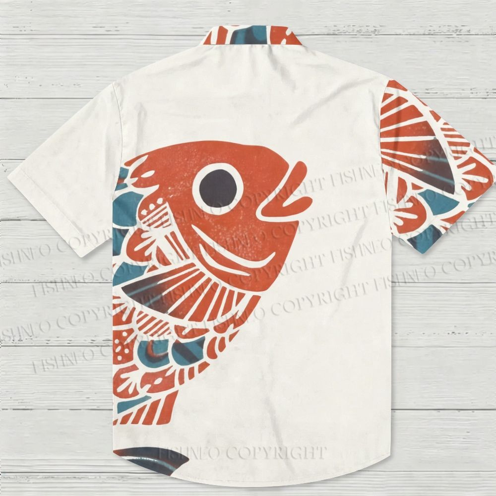 Vintage Japanese Koi Fish Hawaiian Shirt