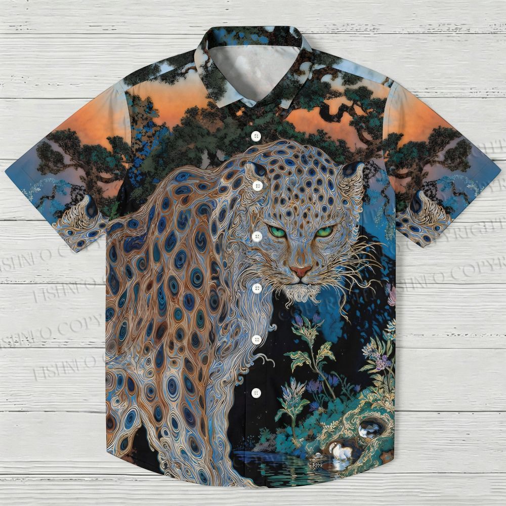 Dream Leopard Printed Hawaiian Shirt