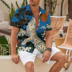 Cheetah And Pine Hawaiian Shirt