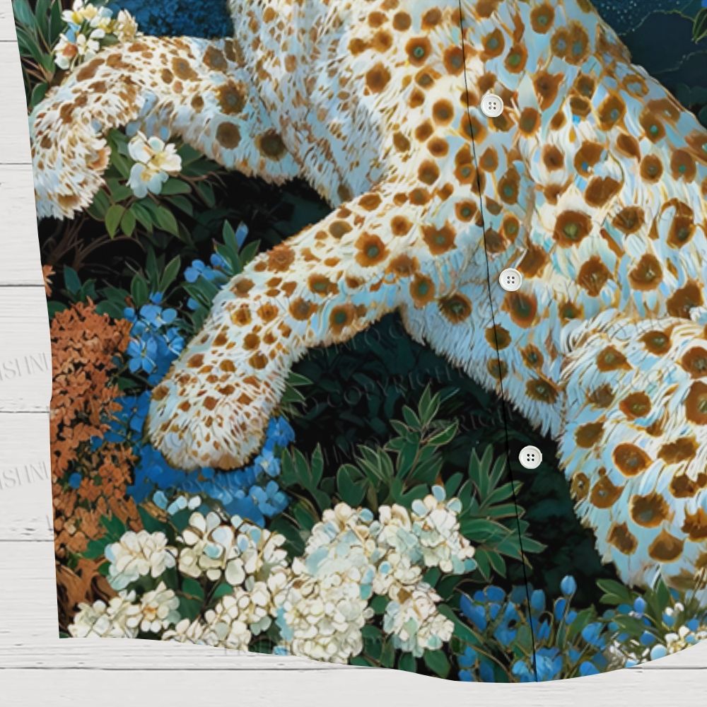 Cheetah And Pine Hawaiian Shirt