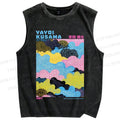 Unisex Yayoi Kusama Multicolor Clouds Printed Washed Tank Top