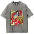 Unisex Dragon Ball Goku Printed Washed Tee