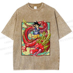 Unisex Dragon Ball Goku Printed Washed Tee