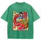 Unisex Dragon Ball Goku Printed Washed Tee