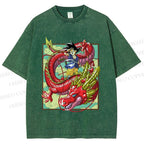 Unisex Dragon Ball Goku Printed Washed Tee