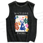 Unisex Matisse Forms Printed Washed Tank Top