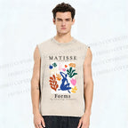 Unisex Matisse Forms Printed Washed Tank Top