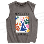 Unisex Matisse Forms Printed Washed Tank Top