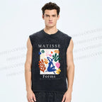 Unisex Matisse Forms Printed Washed Tank Top