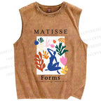 Unisex Matisse Forms Printed Washed Tank Top