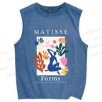 Unisex Matisse Forms Printed Washed Tank Top