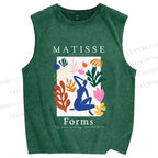 Unisex Matisse Forms Printed Washed Tank Top