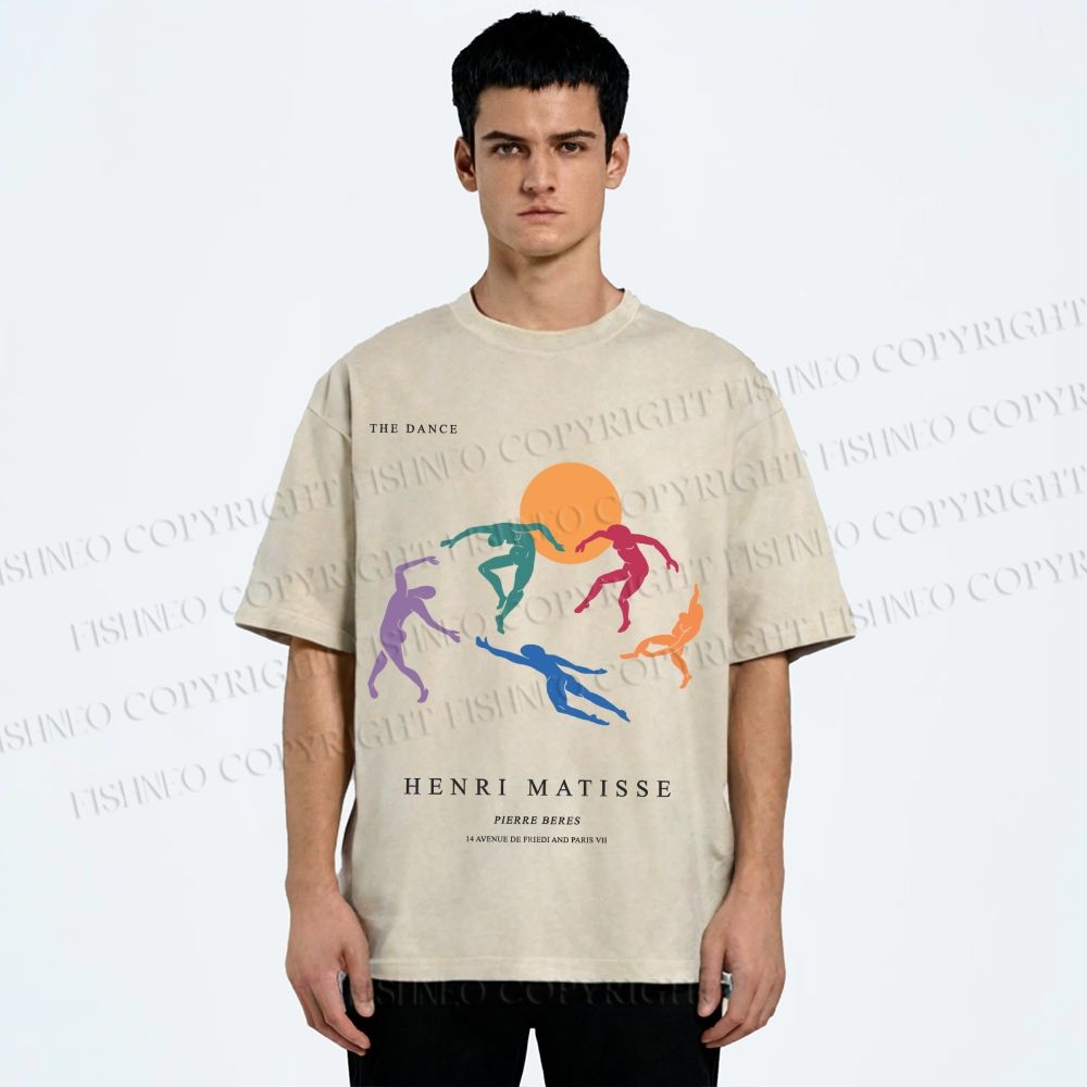 Unisex Henri Matisse The Dance Printed Washed Tee