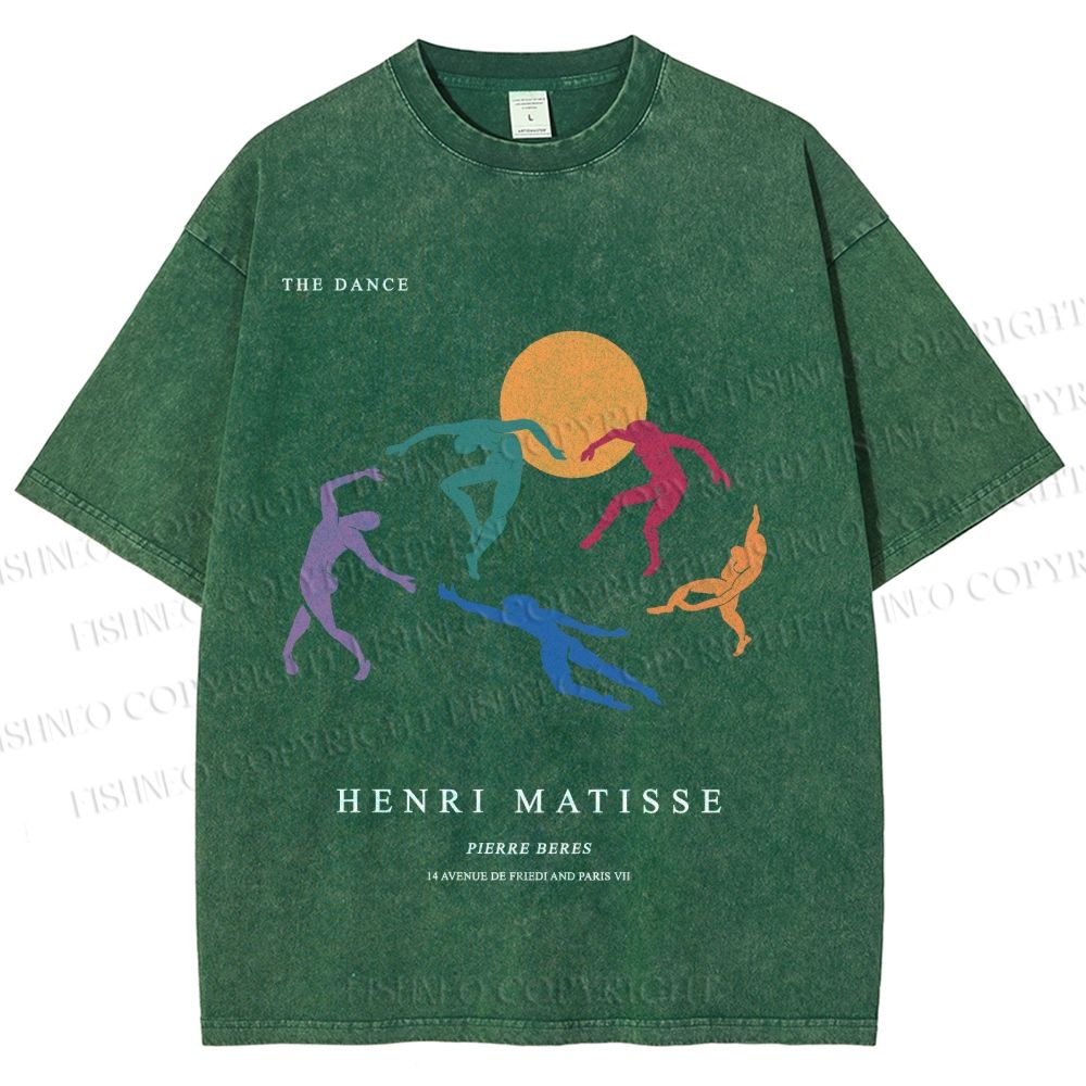 Unisex Henri Matisse The Dance Printed Washed Tee