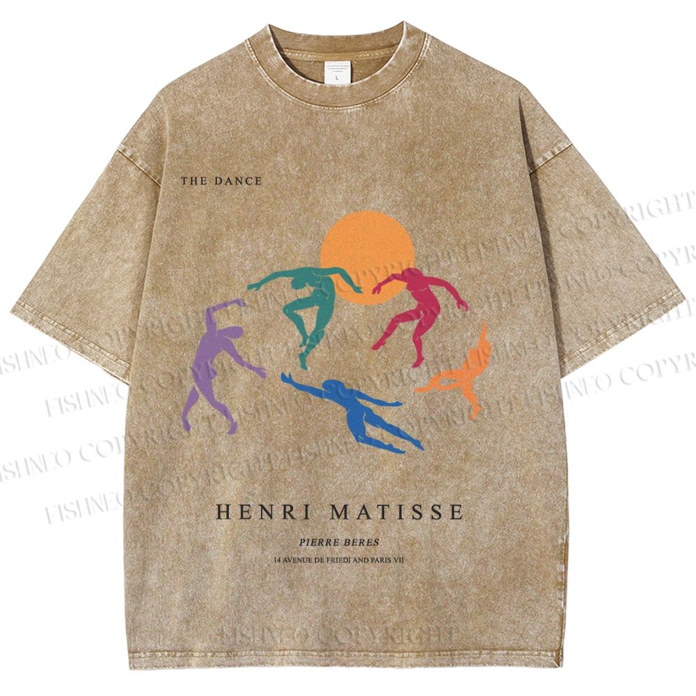 Unisex Henri Matisse The Dance Printed Washed Tee