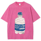 Pocari Sweat Japanese Hand Drawn Style Vintage Washed T-shirt